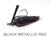 #47 "Black Metallic Red" Swim Jig