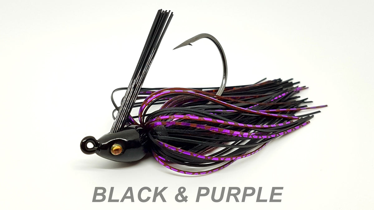 15 Black & Purple Swim Jig