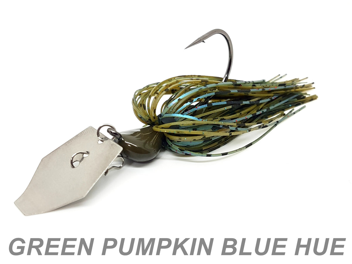 4.5 in. Green & Pumpkin - Blue D Bomb Fishing Lure - Pack of 6