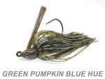 #16 "Green Pumpkin Blue Hue" Swim Jig