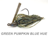 #16 "Green Pumpkin Blue Hue" Swim Jig
