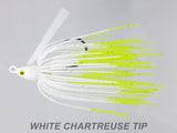 #19 "White Chartreuse Tip" Swim Jig
