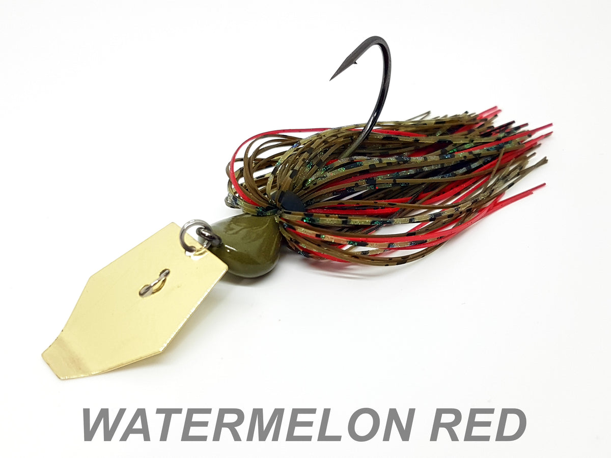 #32 Watermelon Red Bladed Jig