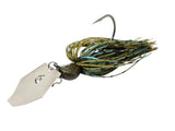 Green Pumpkin Blue Hue bladed jig bass fishing lure for bass fishing by Weapons of Bass 