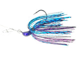 Purple Flash bladed jig bass fishing lure for bass fishing by Weapons of Bass Destruction