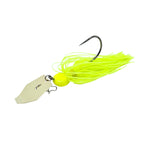 Chartreuse bladed jig bass fishing lure for bass fishing by Weapons of Bass Destruction