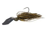 Green Pumpkin Black bladed jig bass fishing lure for bass fishing by Weapons of Bass Destruction