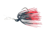 Black Red Tip Black bladed jig bass fishing lure for bass fishing by Weapons of Bass Destruction