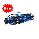 Black & Blue Bass Bites 1/4oz wire-tied skirted Ned jig for bass, finesse fishing, by Weapons of Bass Destruction