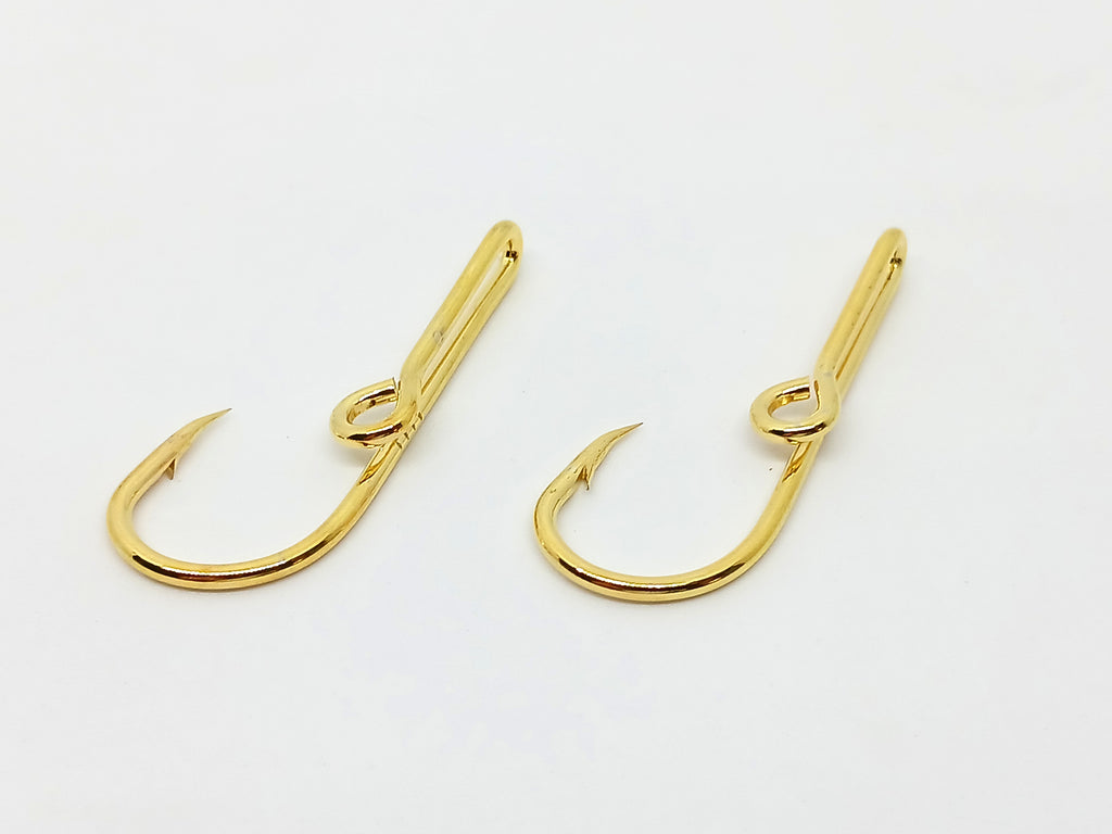 Fish Hook Hat Pin / Tie Clasp (Gold)