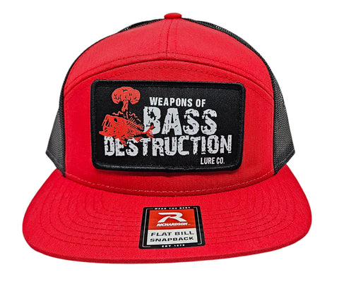 "Red on Black" WOBD Flat Bill Snapback Hat