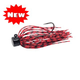 Red Craw Bass Bites 1/4oz wire-tied skirted Ned jig for bass, finesse fishing, by Weapons of Bass Destruction