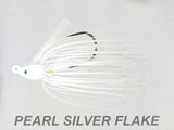 #45 "Pearl Silver Flake" Swim Jig