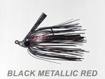 #47 "Black Metallic Red" Swim Jig