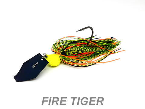#44 "Fire Tiger" Black Bladed Jig